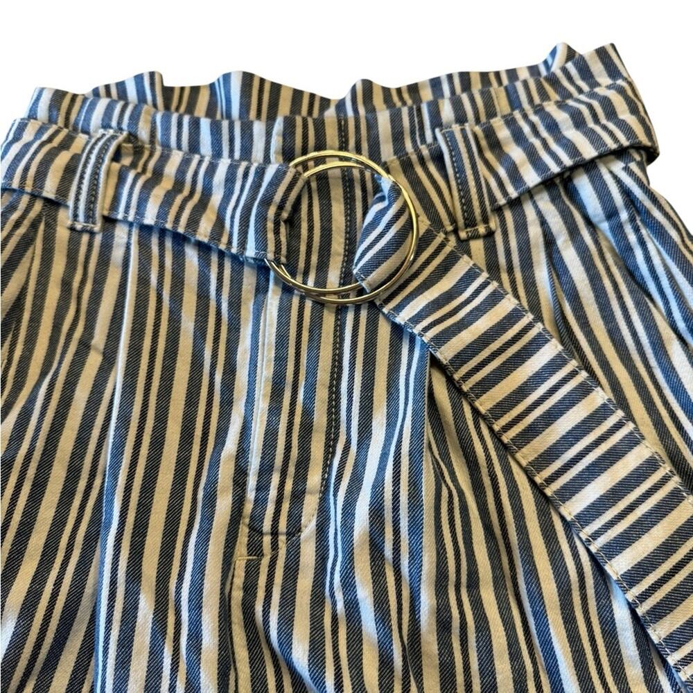 Free People Striped High-Waisted Shorts with Belt Womens Small - Picture 3 of 7